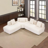 Latitude Run® 3-piece Sectional Sofa Free Convertible Sofa