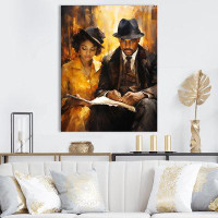 Winston Porter Harlem Renaissance Couple Literary Journeys - African American Art Wall Art Living Room