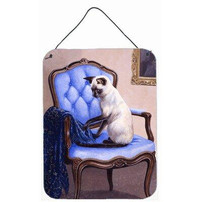 Caroline's Treasures On The Chair Siamese cat by Daphne Baxter Painting Print Plaque