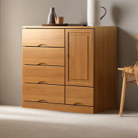 Hokku Designs Bucket cabinet simple modern entrance storage cabinet Bedroom drawer cabinet-34.3" H x 31.5" W x 18" D