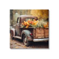 August Grove Autumnal Plants in Truck - Wrapped Canvas Print