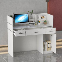 Latitude Run® Galva Rectangular Wood Reception Desk