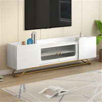 Mercer41 TV Stand with Fluted Glass,Entertainment Centre for TVs Up to 65"
