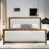Latitude Run® Upholstered Platform Bed With Wood Frame And 4 Drawers