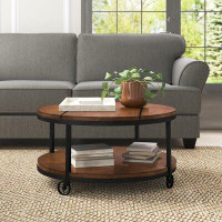 The Twillery Co. Creola Wheel Coffee Table with Storage