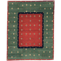 Odegard Carpets Nambu Thickma Hand-Knotted Area Rug in Cinnabar