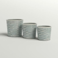 Sand & Stable™ Milani 3 - Piece Ceramic Pot Planter Set