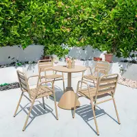 Corrigan Studio Patio Dining Set,Simple Style,Aluminum Chair-4