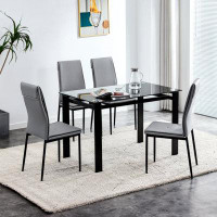 Latitude Run® Dining Chairs Modern Kitchen Chair With Metal Leg-37.09" H x 18.38" W x 15.82" D