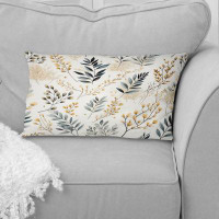 East Urban Home Serene Ferns II - Plants Printed Throw Pillow