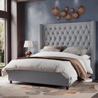 Willa Arlo™ Interiors Duluth Tufted Upholstered Low Profile Platform Bed