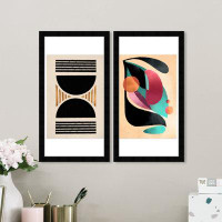 Wynwood Studio Abstract Portrait Set Abstract Portrait Set Black And Cyan Canvas Wall Art Print For Home