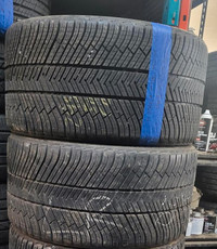 USED PAIR OF WINTER MICHELIN 295/30R20 95% TREAD WITH INSTALL.