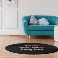 East Urban Home Be Kind Quote Chalkboard Style Poly Chenille Rug