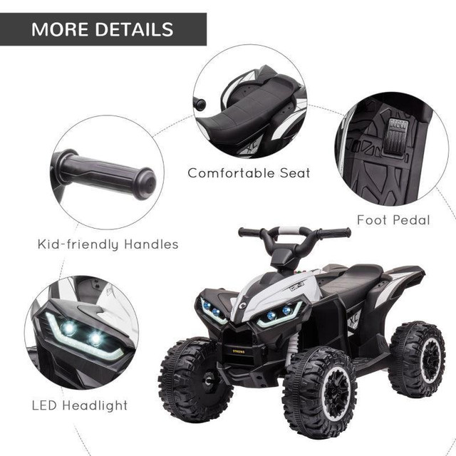 KIDS 4 WHEELER QUAD WITH MUSIC, MP3, HEADLIGHTS, HIGH &amp; LOW SPEED, KIDS ATV FOR 3-5 YEARS OLD BOYS &amp; GIRL in Toys & Games - Image 4
