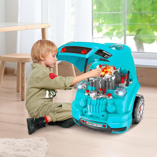 MECHANIC KIDS TRUCK ENGINE TOY SET, CAR SERVICE PLAY SET in Toys & Games - Image 3