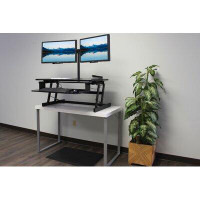 Latitude Run® Rocelco Large Keyboard Tray Height Adjustable Standing Desk Converter Bundle