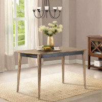 Millwood Pines Bergerson Natural Sheesham And Black Counter Height Table