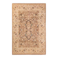 Isabelline Delali One-of-a-Kind Hand-Knotted 6' x 8'10" Wool Area Rug in Brown