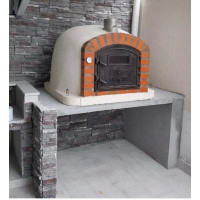 Authentic Pizza Ovens Built-In Wood-Fired Pizza Oven in White