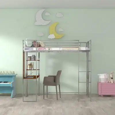 Mason & Marbles Troyes Twin Loft Bed with Built-in-Desk by Mason & Marbles
