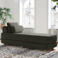 Latitude Run® Balshan Chaise Lounge Daybed Fold Out Sleeper with Queen Size Mattress