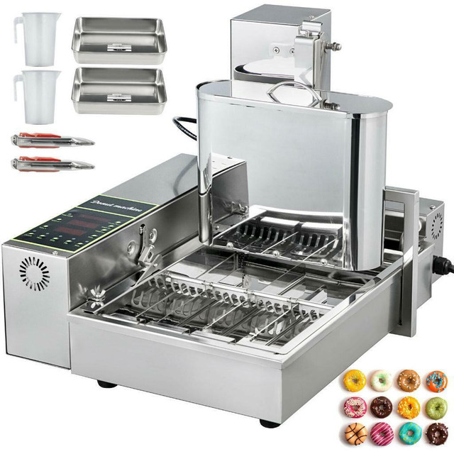 4 Rows Commercial Heavy Duty Electric Automatic Mini Donut Machineer Fryer - FREE SHIPPING in Other Business & Industrial