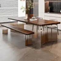 GOGOFAUC Black walnut acrylic large dining table sets