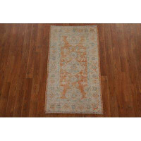 Rugsource Vegetable Dye Oushak Turkish Wool Rug Hand-Knotted 2X4
