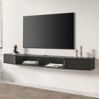 Wrought Studio Wrought Studio™ 70" Floating TV Shelf With Storage Cabinet, Wall Mounted TV Stand, Media Console Stand Wi