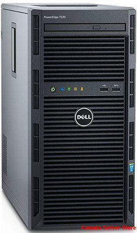 Dell PowerEdge T130,4x3.5,1xE3-1270v6,32 GB,2x300GB SSD 2x4TB SAS,H330,with OS.