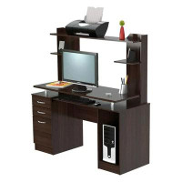 Latitude Run® Bengal Work Center Computer Desk with Hutch