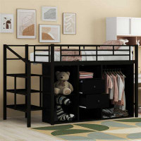 Isabelle & Max™ Metal Loft Bed With Drawers