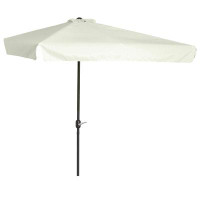 Arlmont & Co. Stanislao 90.6'' Beach,Market Umbrella with Crank Lift Counter Weights Included