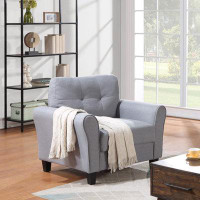 ExpressThrough Modern Living Room Armchair Linen Upholstered Couch