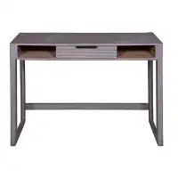 Latitude Run® 44 Inch Minimalist Single Drawer, Mago Wood, Entryway Console Table Desk, Textured Groove Lines