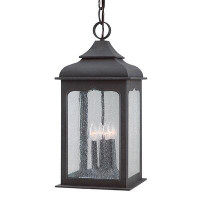 Darby Home Co Theodore Colonial Iron 3 -Bulb Mains Only Outdoor Hanging Lantern