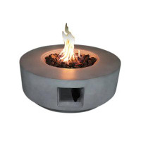 Latitude Run® Bufkin 11.08" H x 30.08" W Concrete Propane/Natural Gas Outdoor Fire Pit Table