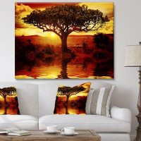 Made in Canada - East Urban Home 'Lonely Tree in African Sunset' Graphic Art