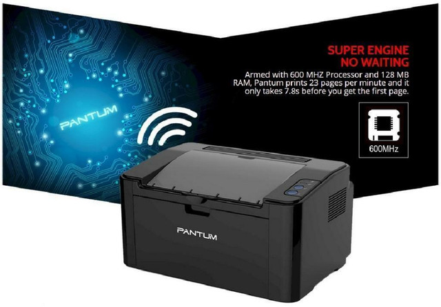 PANTUM - P2500W MONOCHROME LASER PRINTER - Print, Wi-Fi, Mobile Printing in Printers, Scanners & Fax in Québec - Image 2