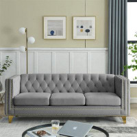 Rosdorf Park Velvet Sofa For Living Room