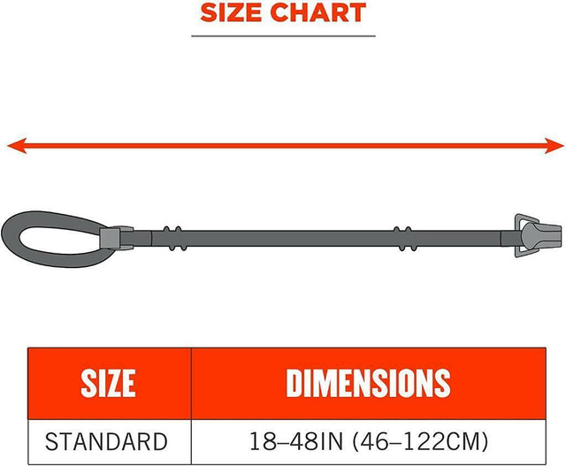 Ergodyne Lanyard with Clamp End, Easily Attaches to Hard Hat, Tools, or Small Valuables, Weight Capacity 2lbs, #3155 in Other in Ottawa / Gatineau Area - Image 2