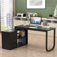 AKLOV 55.1" Large L-Shaped Office Desk