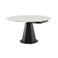 VIG Furniture Modrest Barela 35.5" Extendable Pedestal Dining Table