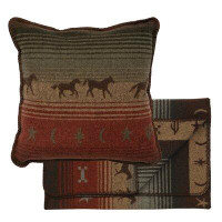 Wooded River Bedding Mustang Canyon II Bed Scarf & Pillow Set - King
