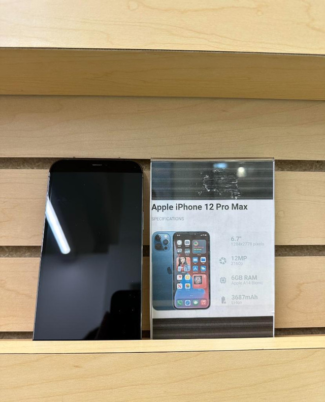 Spring SALE!!! UNLOCKED iPhone 12 Pro Max 128GB, 256GB, 512GB New Charger 1 YEAR Warranty!!! in Cell Phones