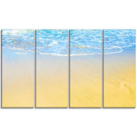 Made in Canada - Design Art 'Smooth Sea Surf Over Blue Waters' Photographic Print Multi-Piece Image on Wrapped Canvas