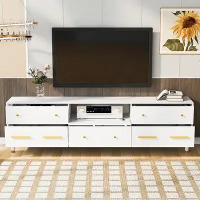 hanada TV Stand with four drawers and open shelf