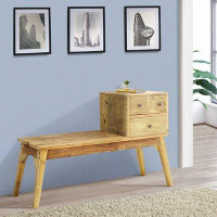 Union Rustic Verna Solid Wood Drawers Storage Bench