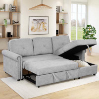 Latitude Run® 83" Modern Sleeper Sofa Bed Convertible Sectional Couch